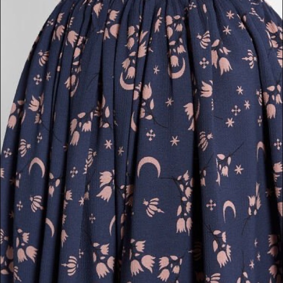 Collectif Midnight Moonflower Skirt UK 14 - Picture 2 of 2
